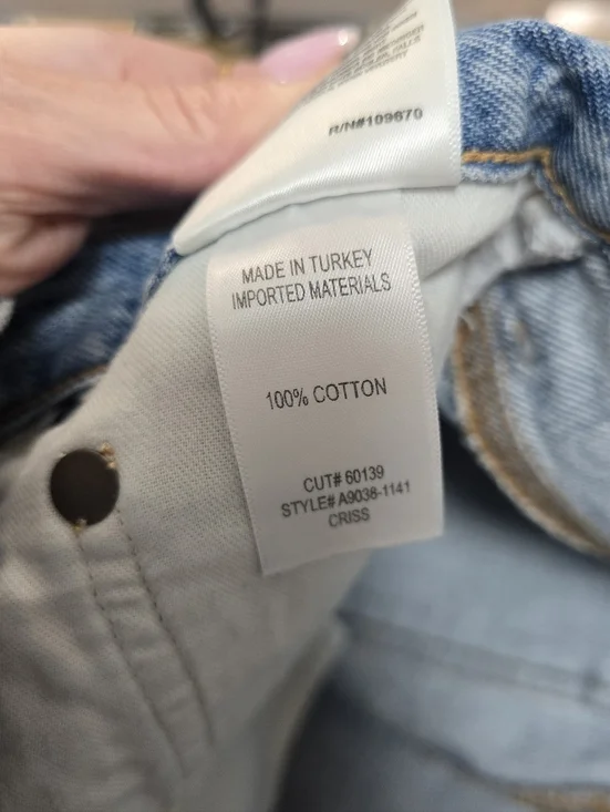 Agolde Criss Cross Denim Shorts In Symbol Size 26 - Picture 9 of 9